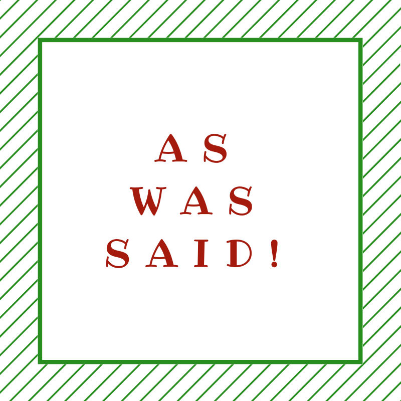 As Was Said! (Christmas Praise 2)