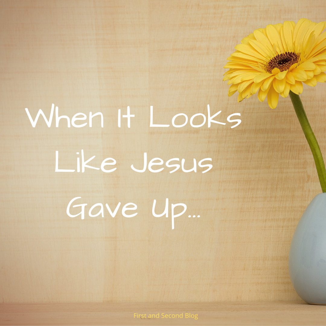 When It Looks Like Jesus Gave Up…