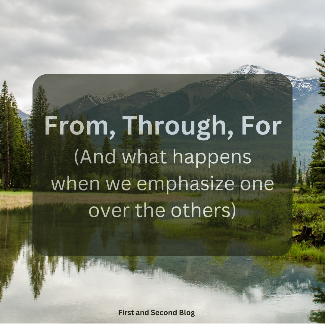 From, Through, For (And what happens when we emphasize one over the others)